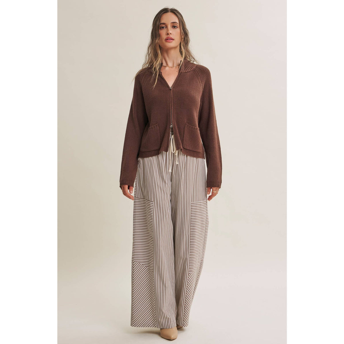 Striped Wide-Leg Pants — alternate view 9