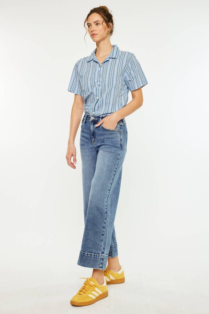 Nessa High Rise Crop Wide Leg Jeans — alternate view 3