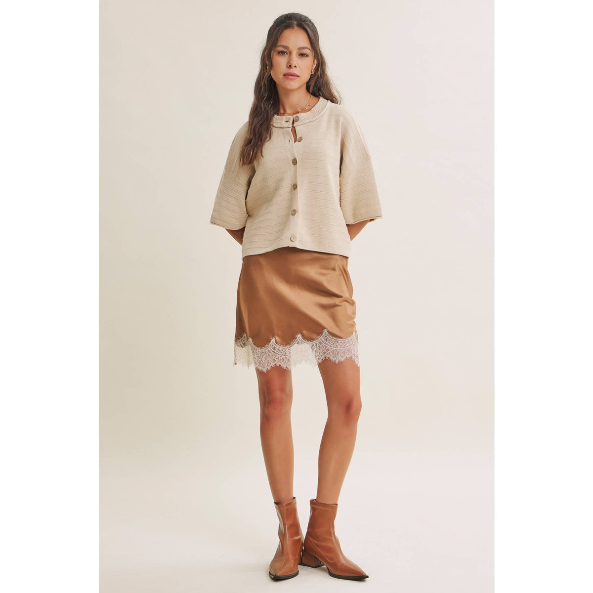 Sunlit Terrace Textured Stripe Cardigan — alternate view 8