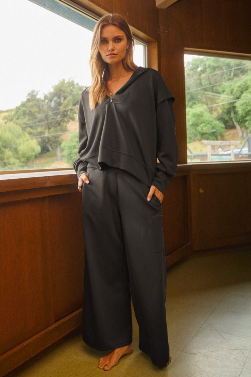 Soft Scuba Wide Waistband Track Pants — alternate view 4