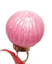 Pink & Red Embossed Mercury Glass Ornament — alternate view 9