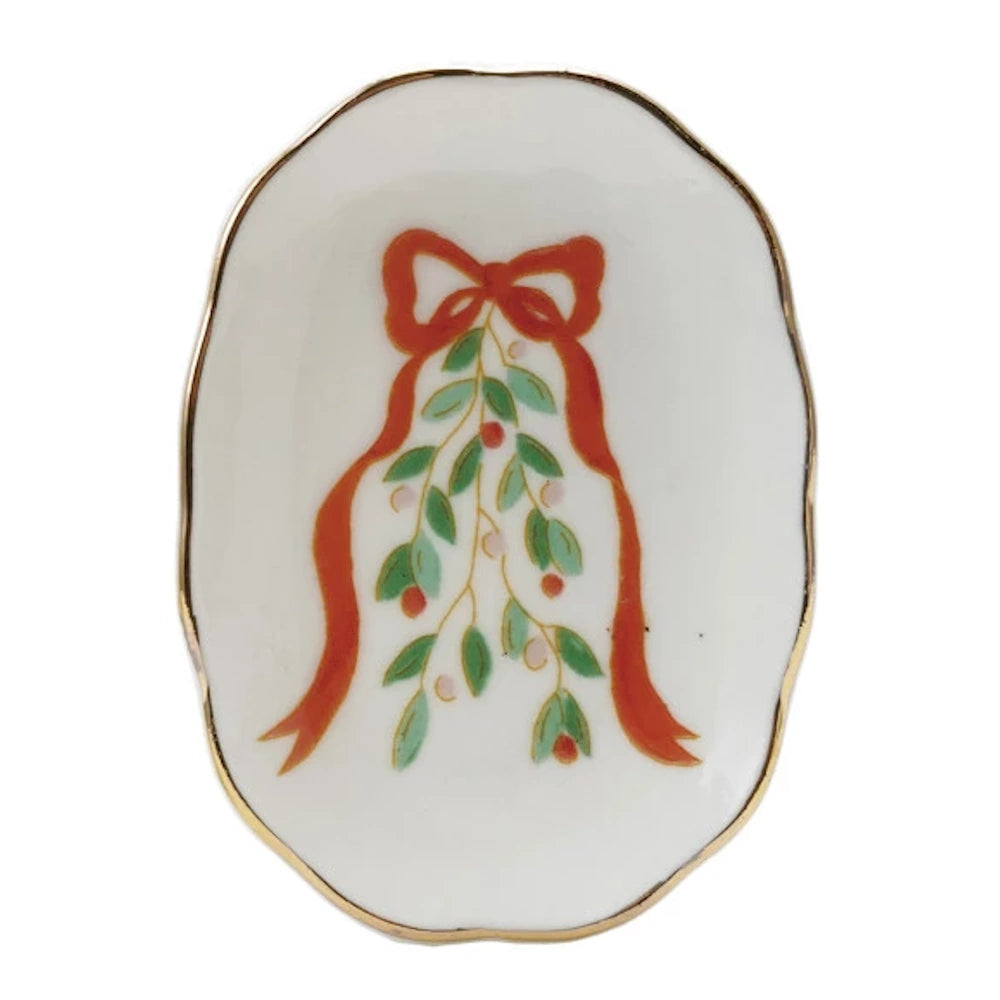 Stoneware Dish with Holiday Image — alternate view 5