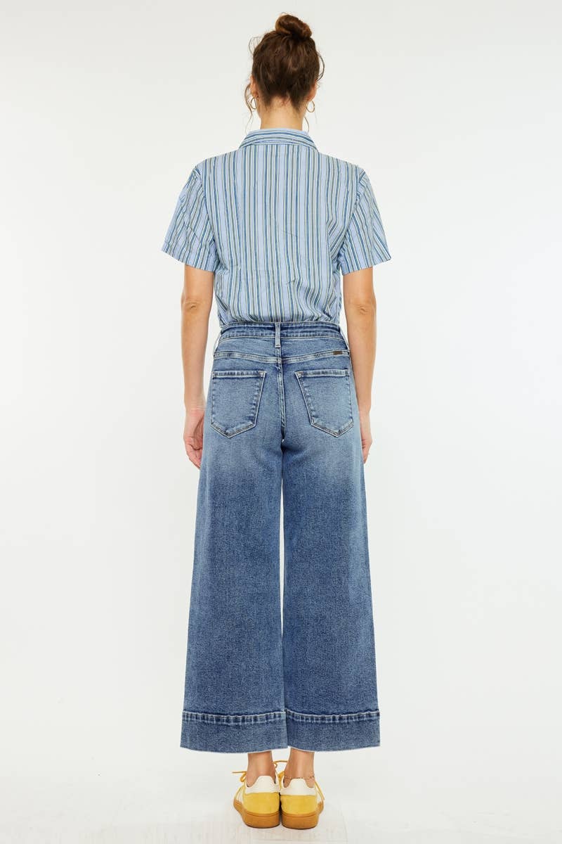 Nessa High Rise Crop Wide Leg Jeans — alternate view 7
