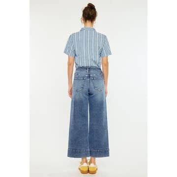 Nessa High Rise Crop Wide Leg Jeans — alternate view 2