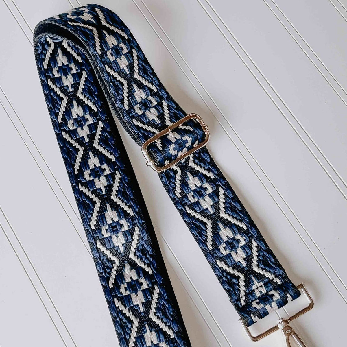 Canvas Guitar Strap:  Willow Print — alternate view 6