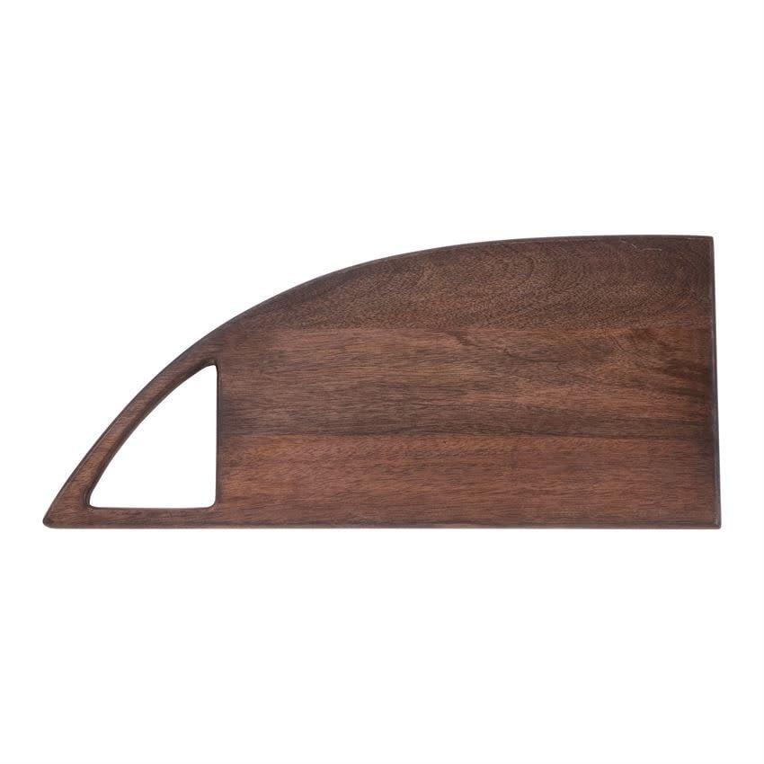 20"L x 9"W Mango Wood Cheese/Cutting Board with Handle, Walnut Finish — alternate view 2