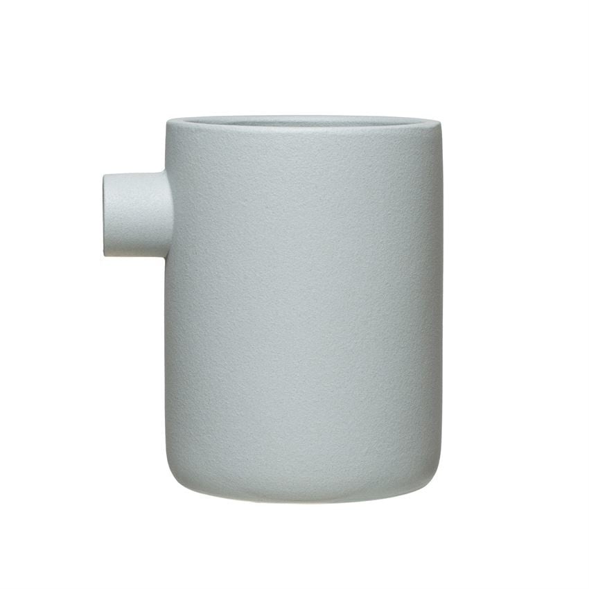 Stoneware Vase, Matte Blue — alternate view 2