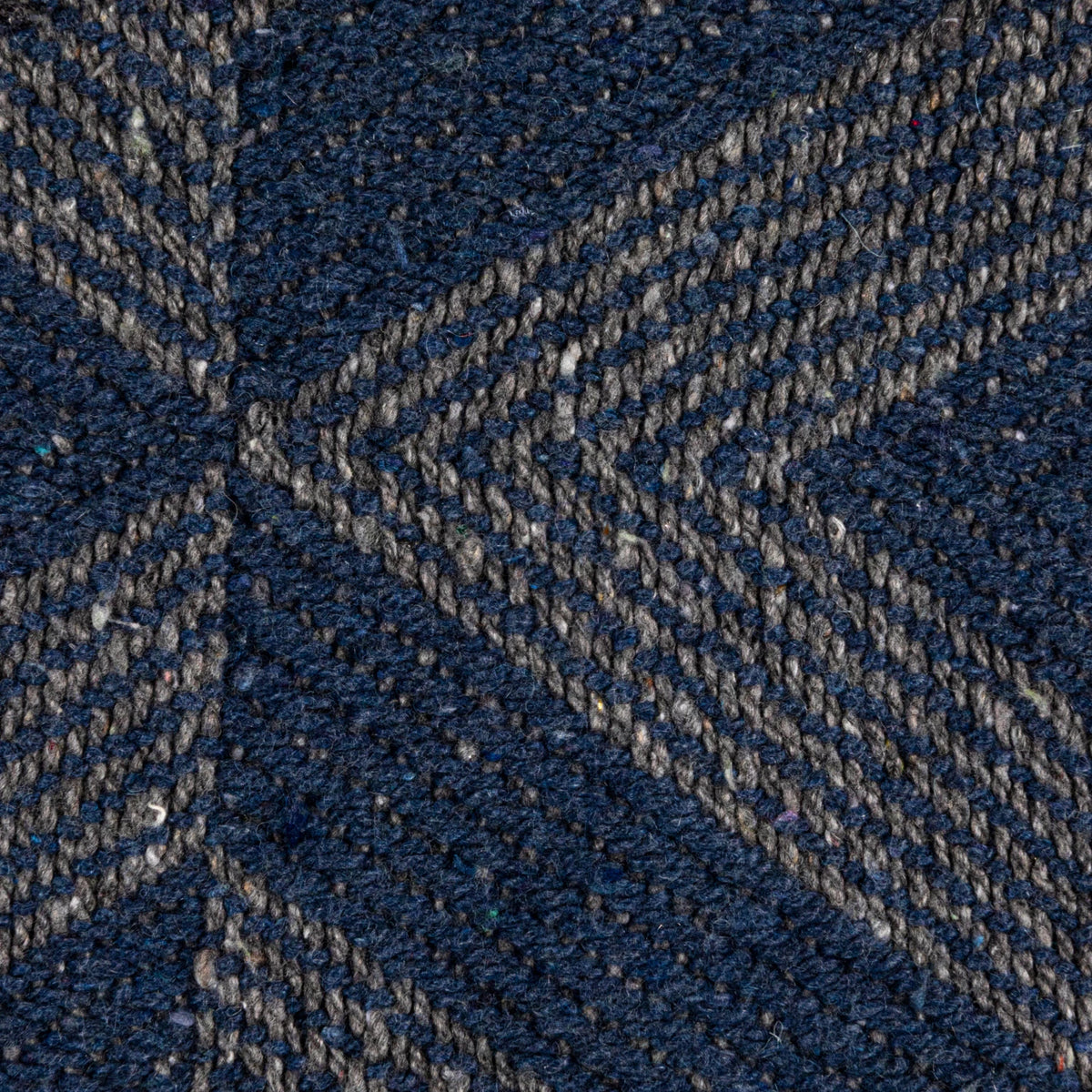 Woven Cotton Blend Throw With Fringe, Blue — alternate view 4