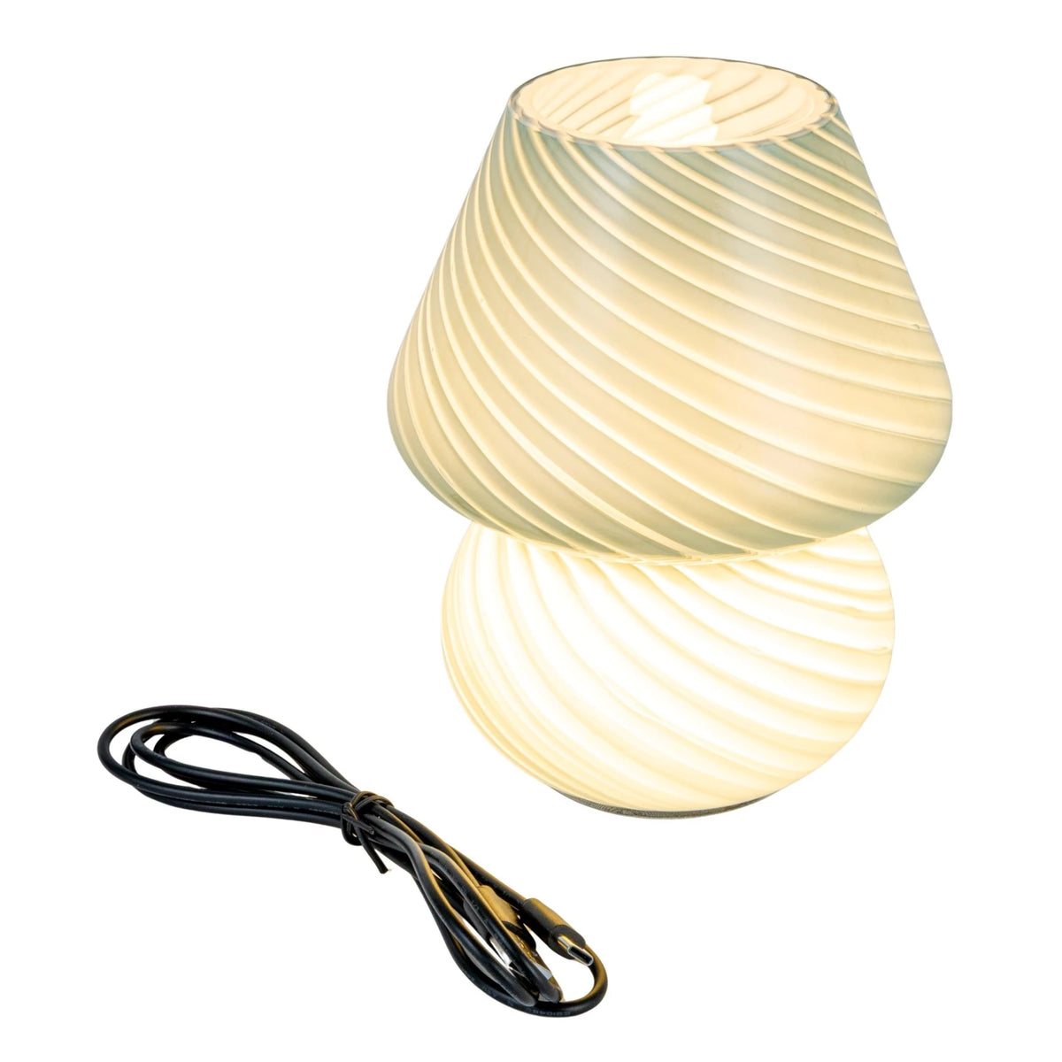 Hand-Blown Art Glass LED Table Lamp with Touch Sensor — alternate view 3