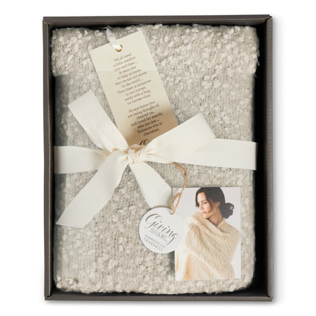 Cream Giving Shawl - Giving Collection — alternate view 4