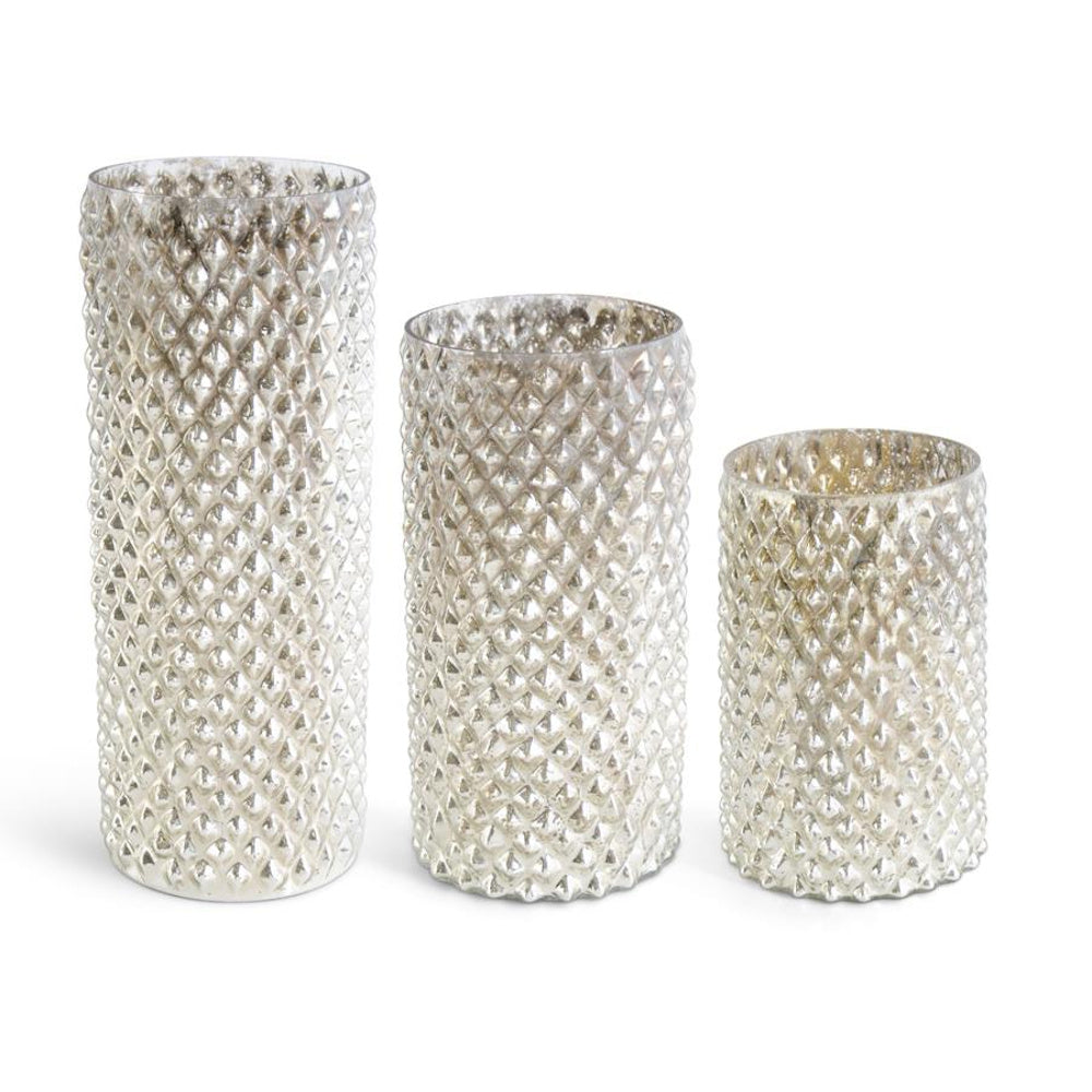 Large Antique Gold Hobnail Vase — alternate view 2