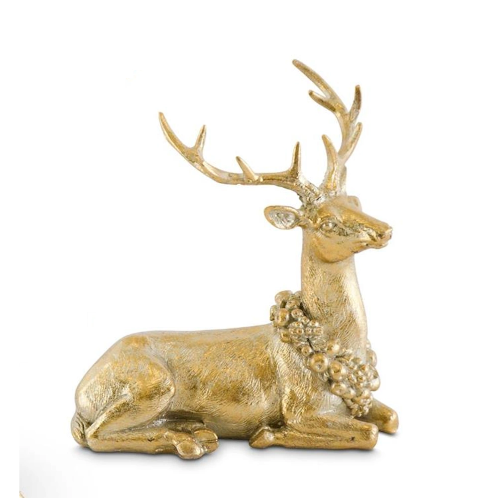 Antique Gold Resin Deer — alternate view 4