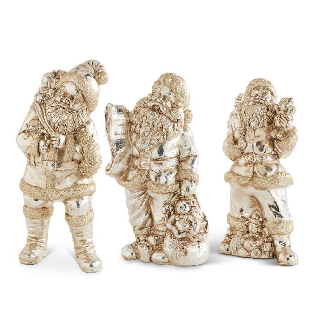 Antique Silver Santas