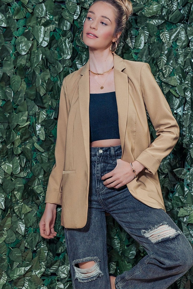 Camel Basic Blazer — alternate view 2