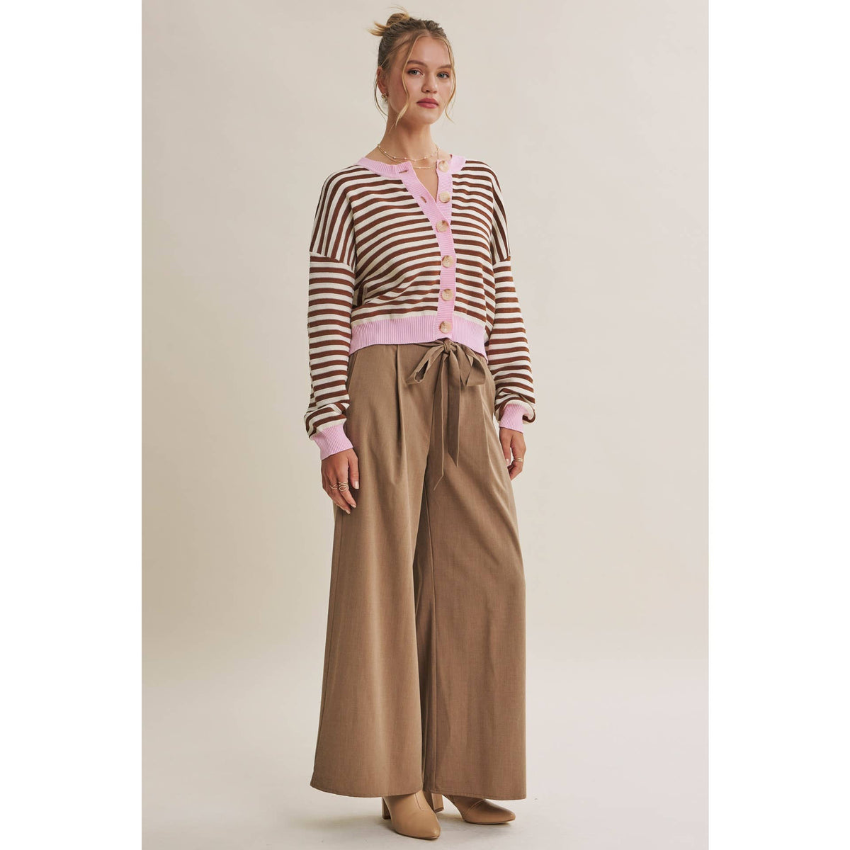 Striped Cotton Cardigan — alternate view 14