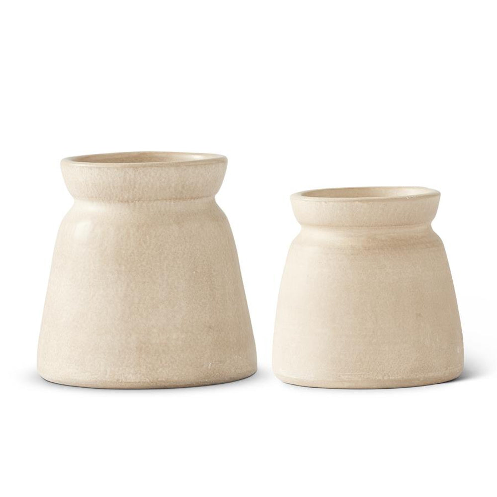 Small Beige Terracotta Pot — alternate view 2