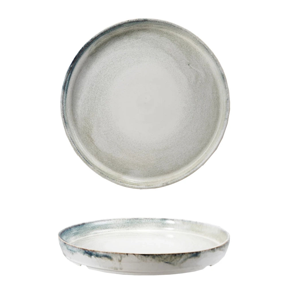 Blue & White Stoneware Platter — alternate view 2