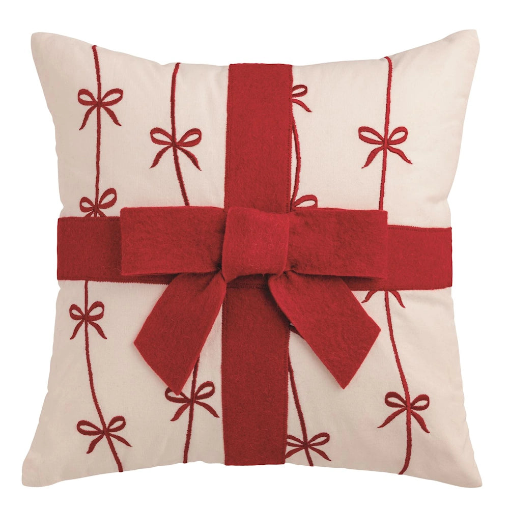 Bow Felted Wool Pillow — alternate view 2