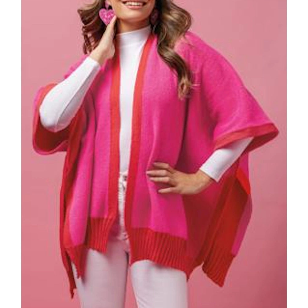 Pink Bringham Reversible Poncho — alternate view 4