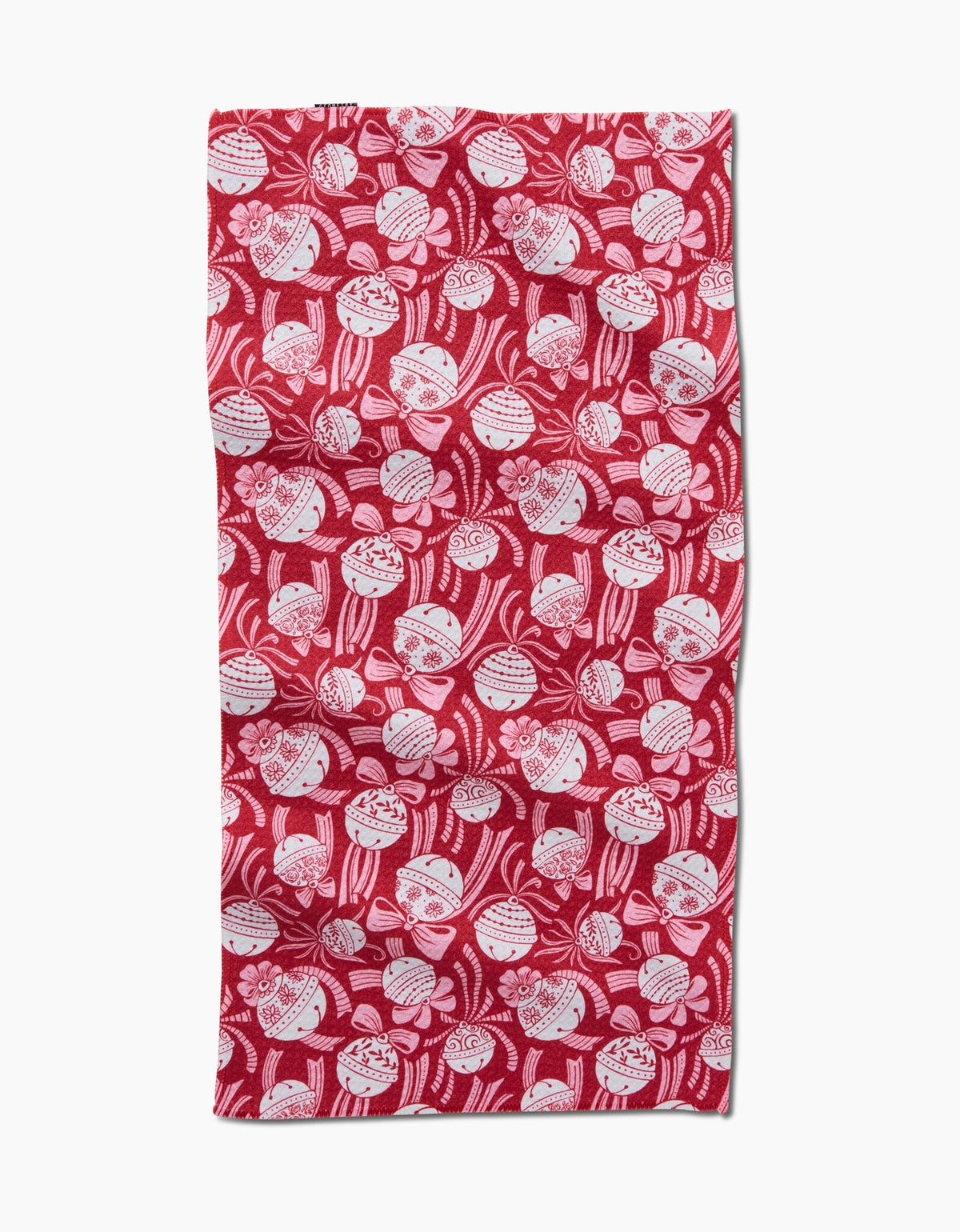 Holiday Bells Bows Tea Towel — alternate view 2