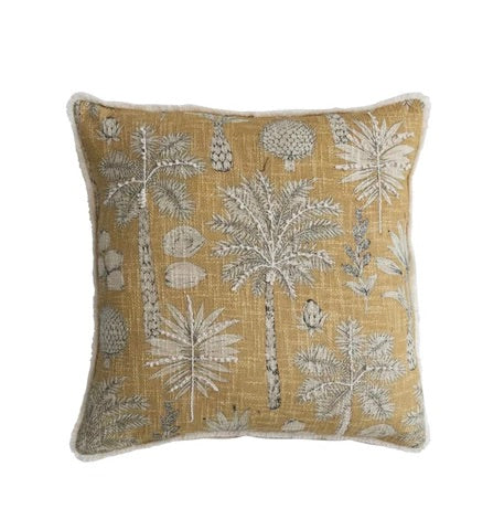 Square Cotton Slub Pillow with Eyelash Fringe — alternate view 2