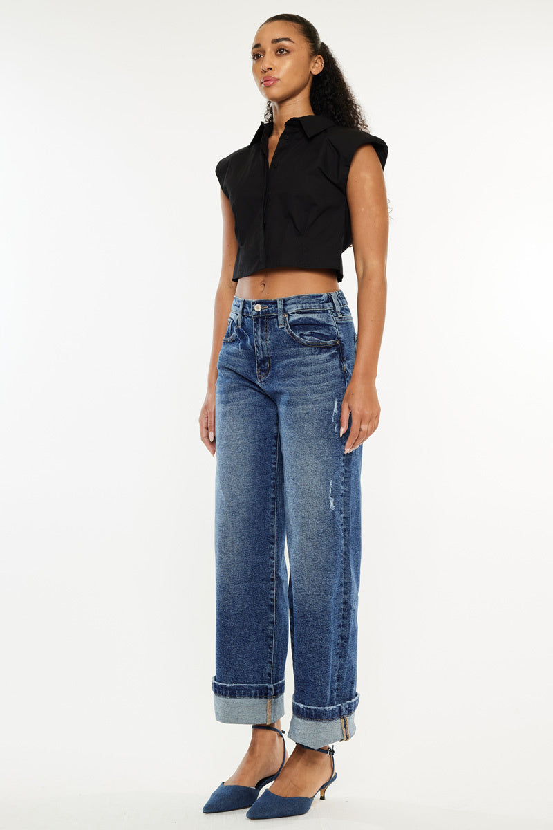 Sally High Rise Wide Leg Jeans — alternate view 4