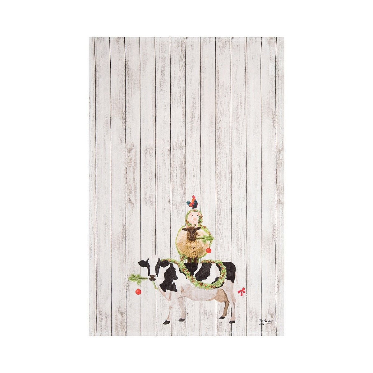 Stacked Farm Animals Towel — alternate view 2
