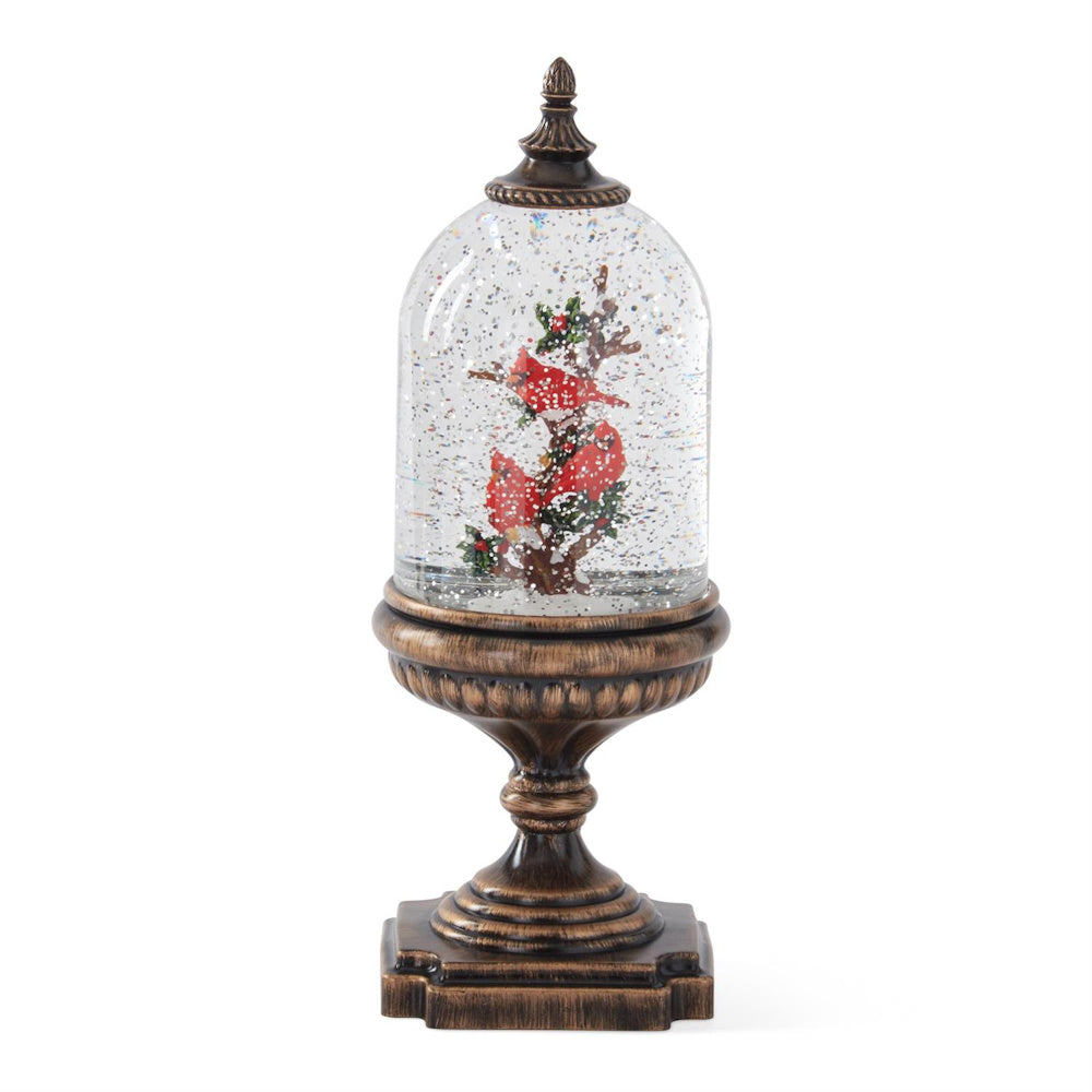 Cardinal Water Spinning LED Snow Globe with Timer — alternate view 2
