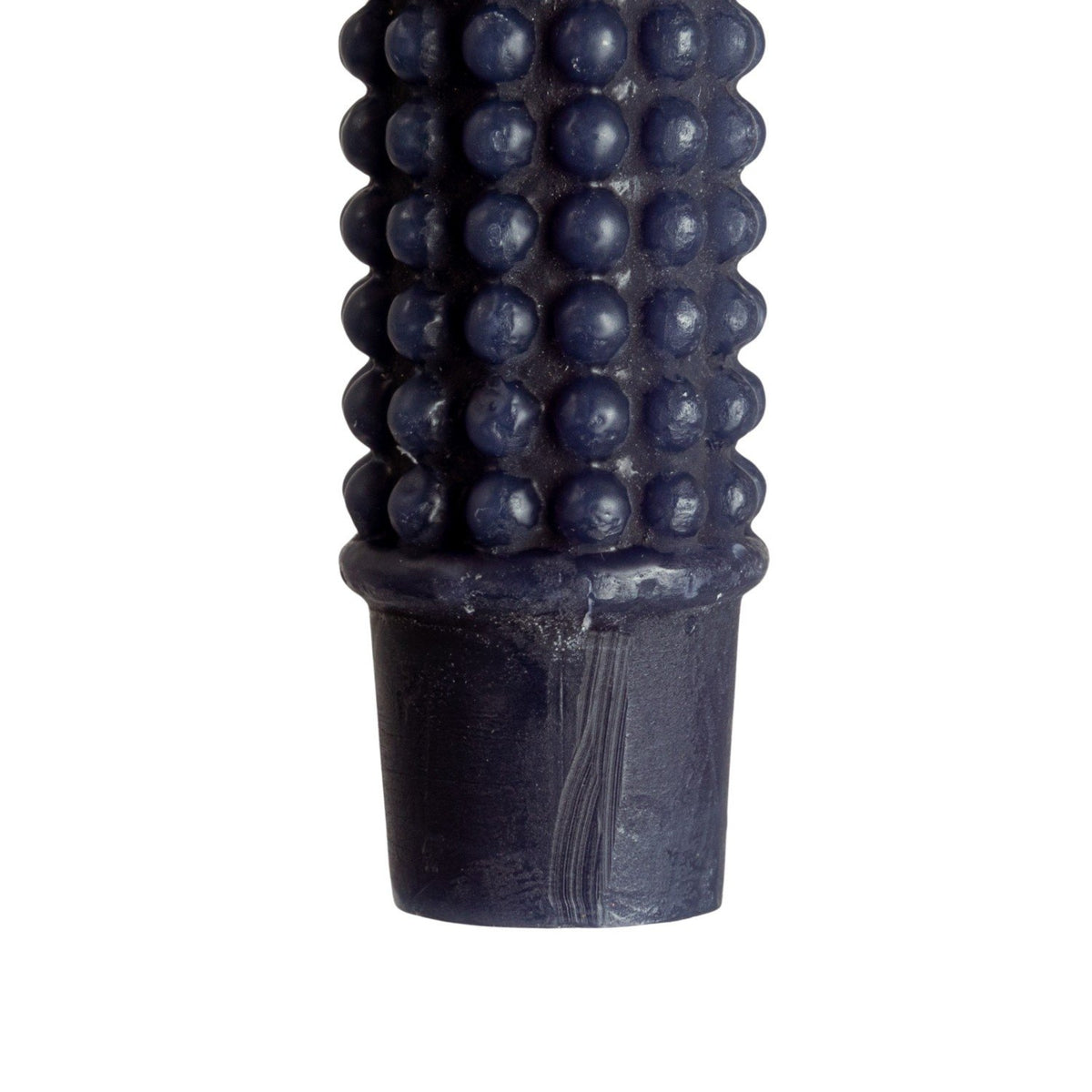 Unscented Hobnail Taper Candles, Navy, Set of 2 — alternate view 2