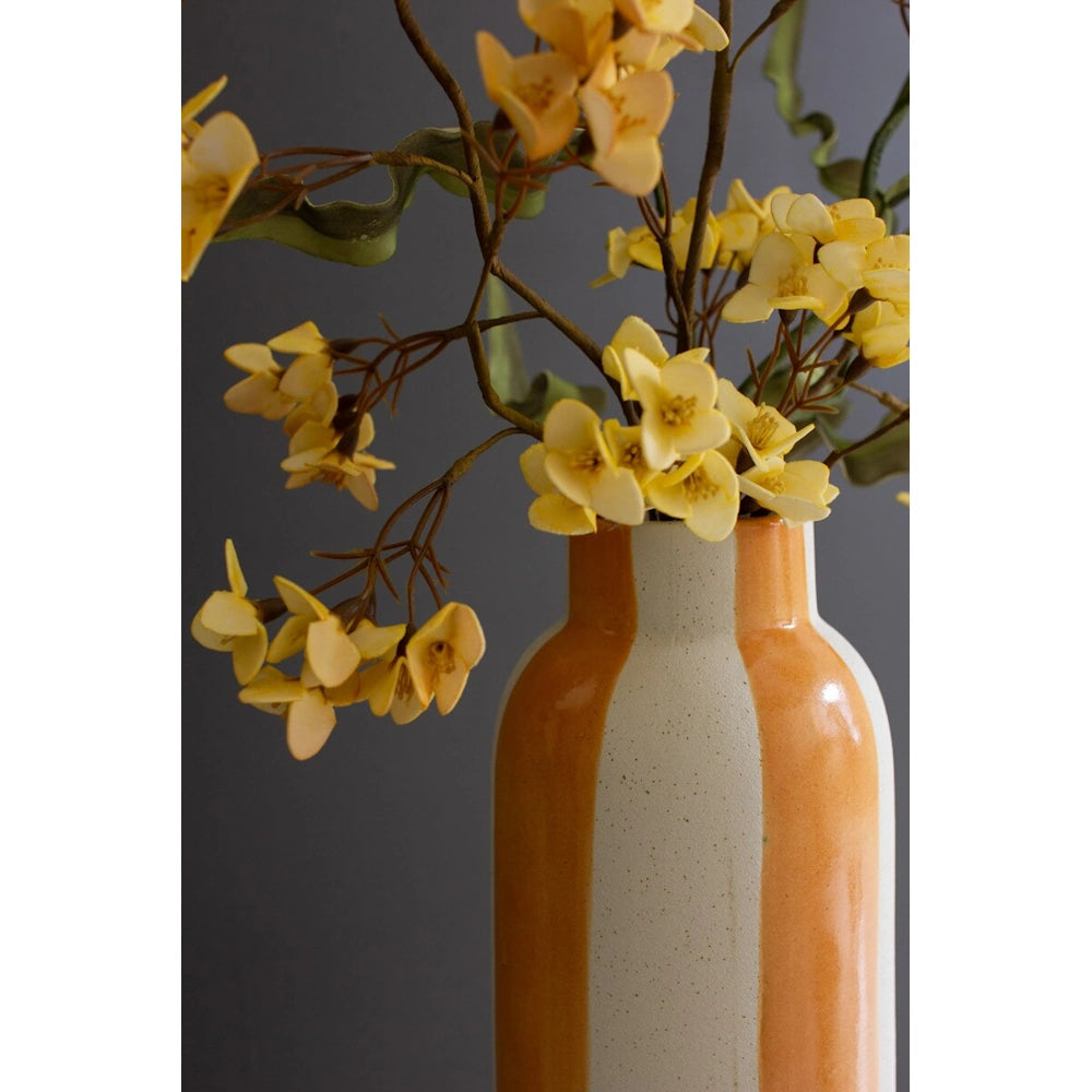 Ceramic Colored Striped Vase — alternate view 4