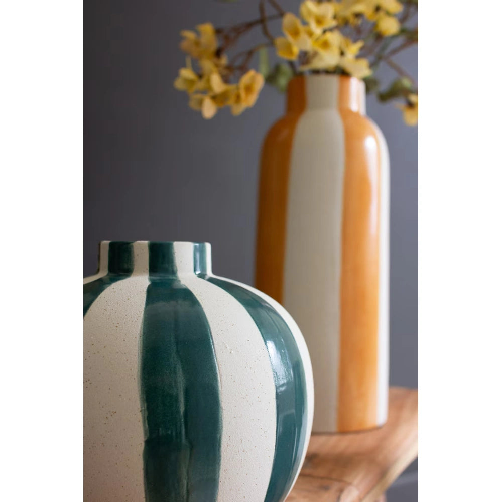 Ceramic Colored Striped Vase — alternate view 5