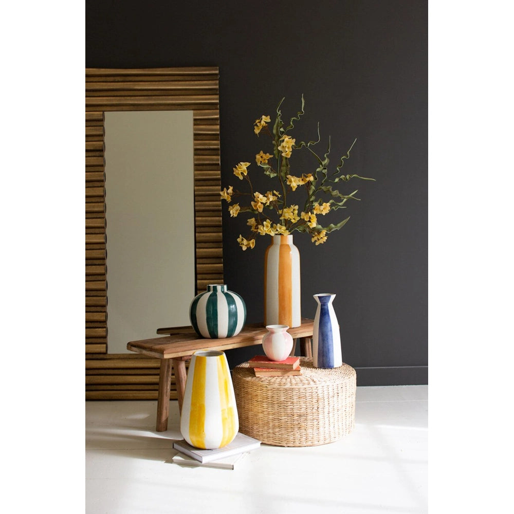 Ceramic Colored Striped Vase — alternate view 6