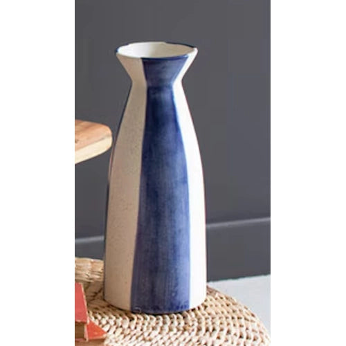Ceramic Colored Striped Vase — alternate view 8