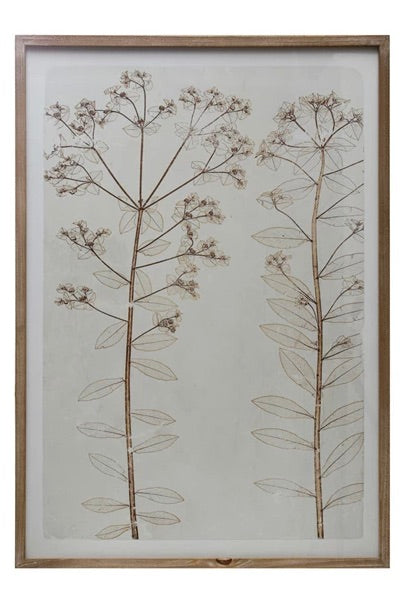 Wood Framed Glass Wall Décor