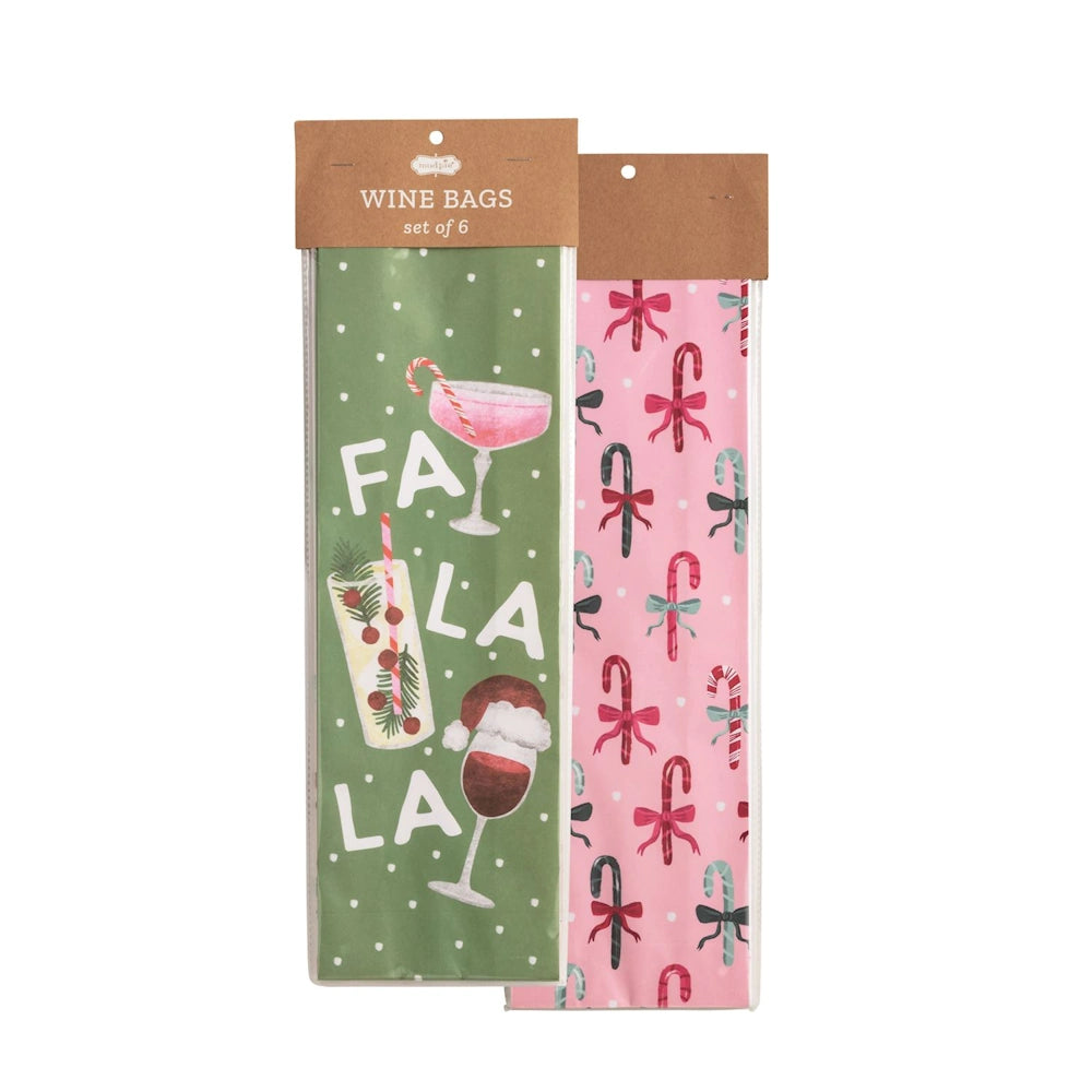 Christmas Paper Wine Bags — alternate view 3