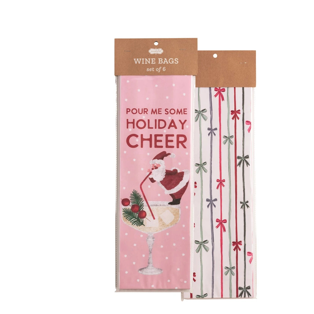 Christmas Paper Wine Bags — alternate view 4