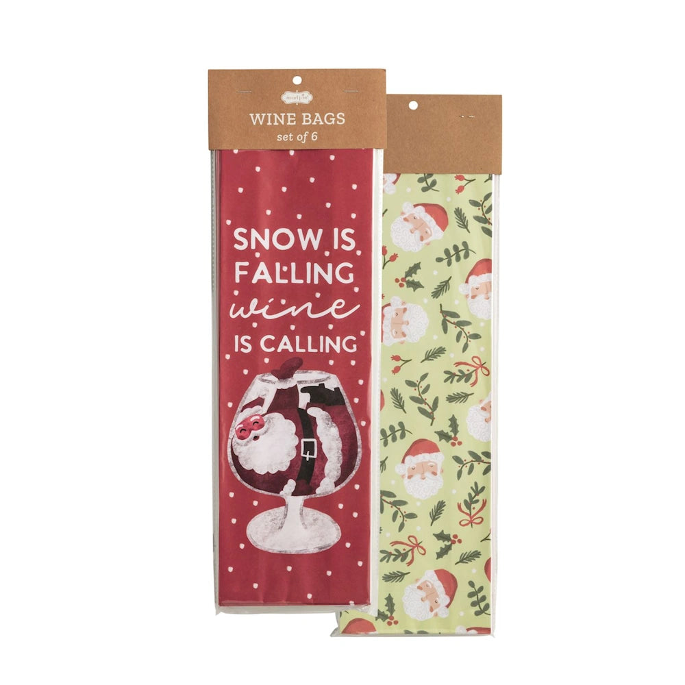 Christmas Paper Wine Bags — alternate view 5