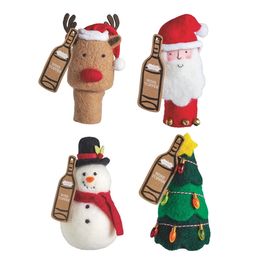 Christmas Wine Toppers — alternate view 2