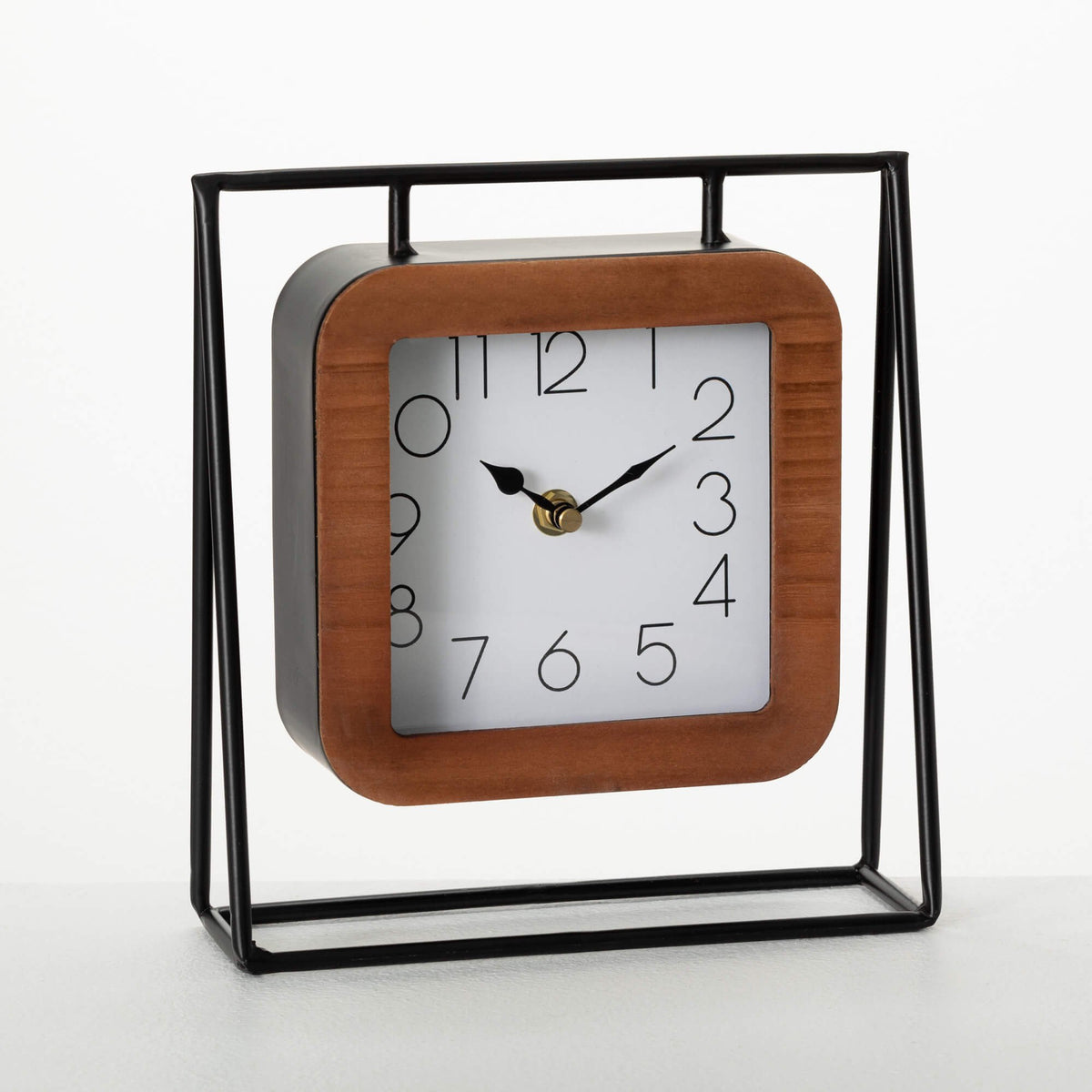 Modern Metal Framed Desk Clock — alternate view 2