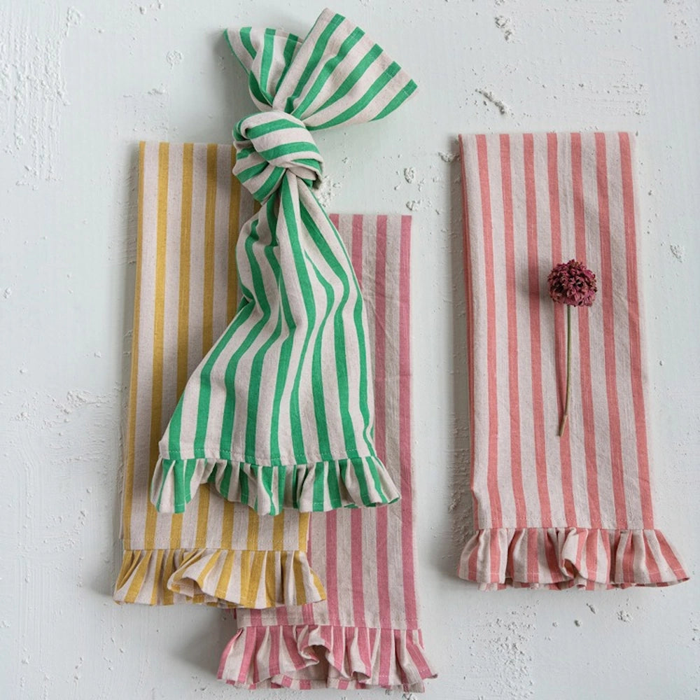 Cotton Printed with Stripes Tea Towels