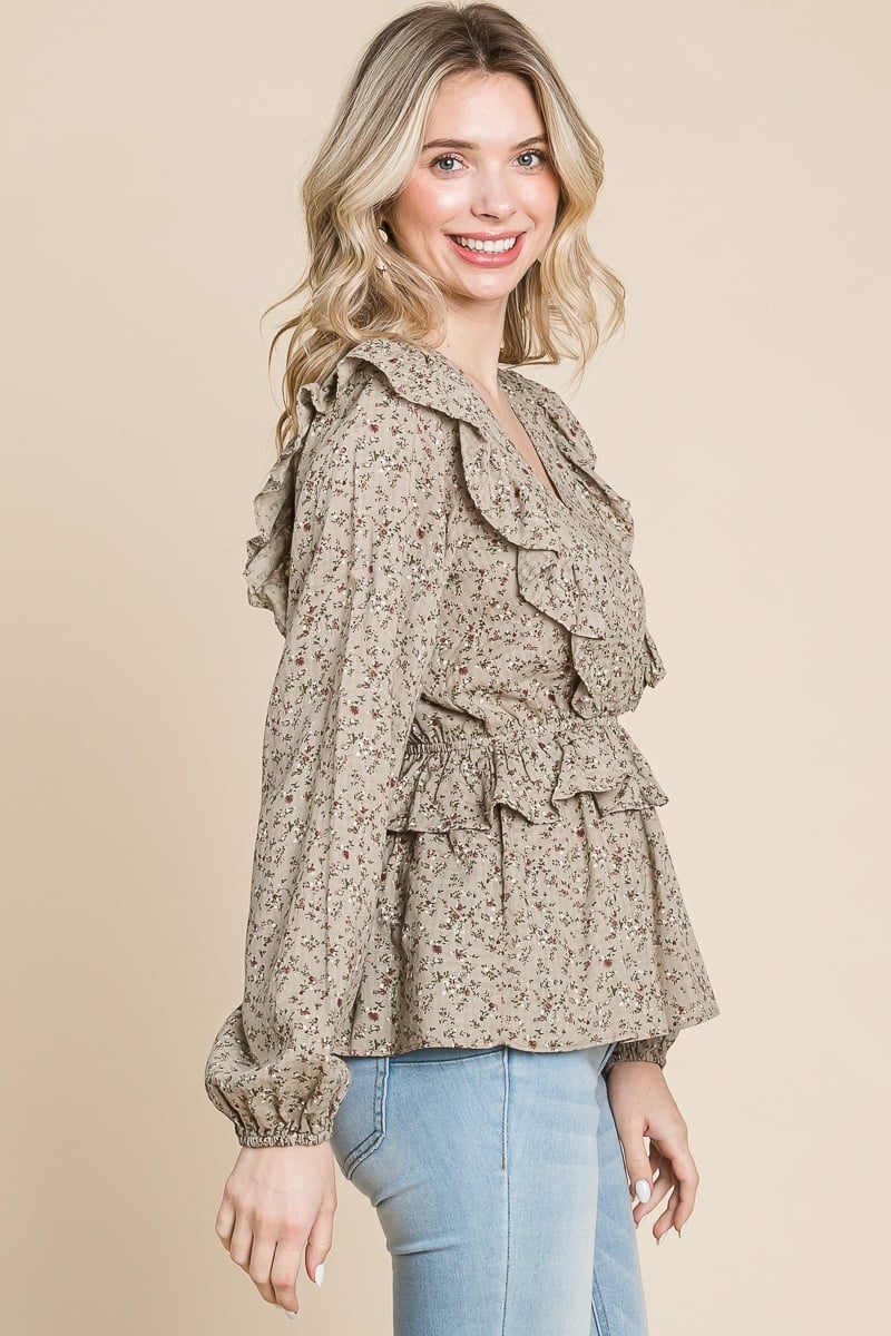Ruffled Long Sleeve Top — alternate view 3
