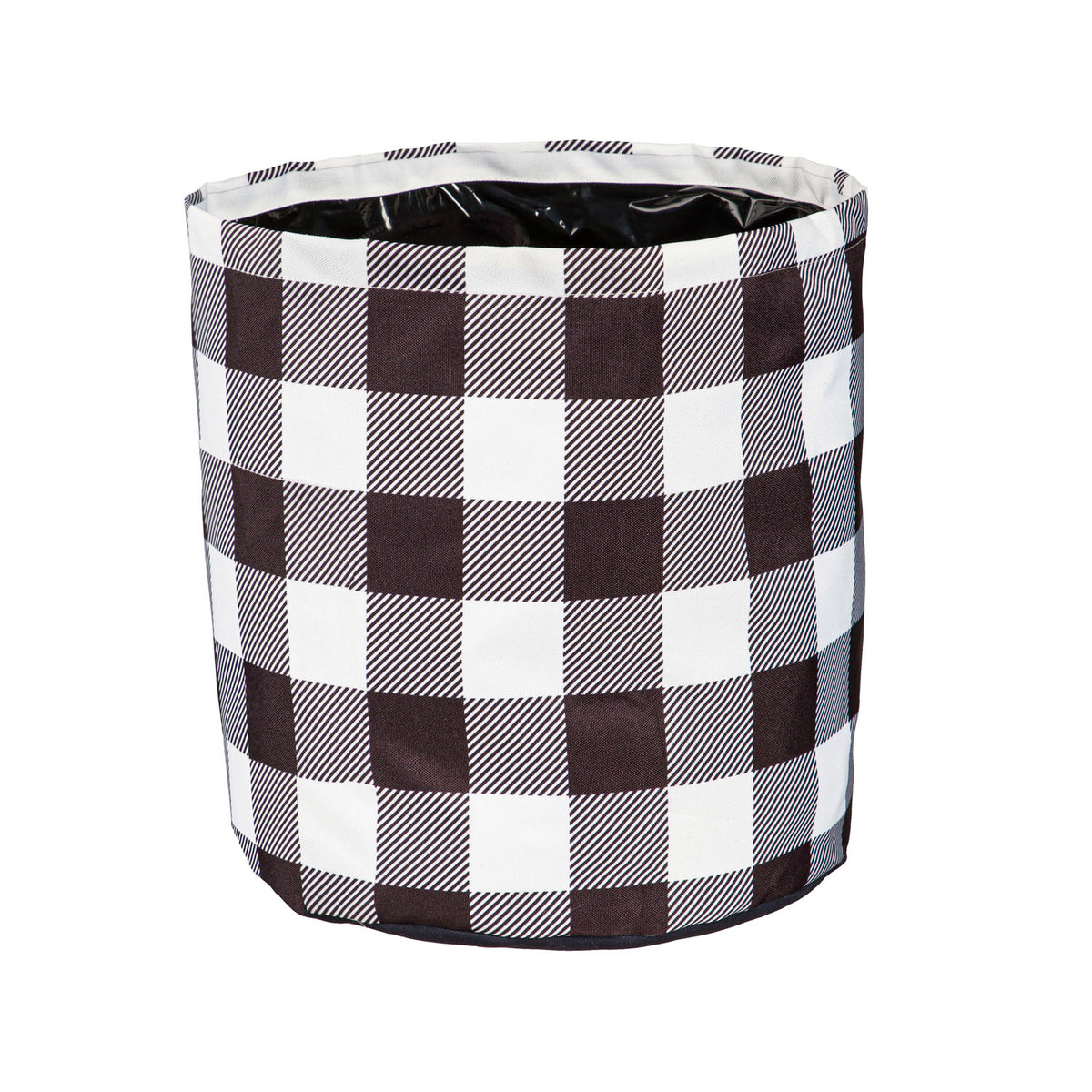 Buffalo Check Round Fabric Planters- Large