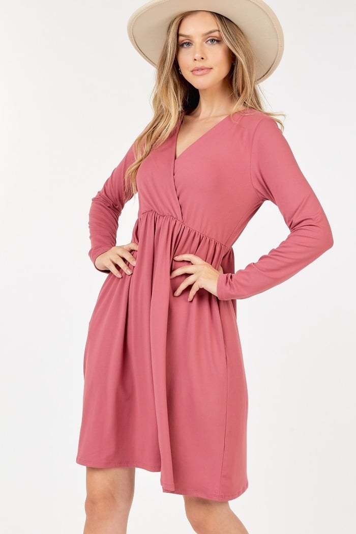 Dry Brushed Long Sleeve Dress — alternate view 5