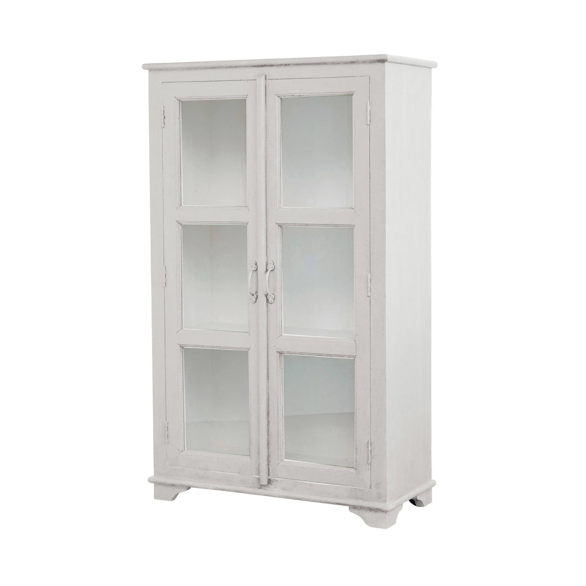 Reclaimed Wood and Glass Cabinet with Doors — alternate view 4