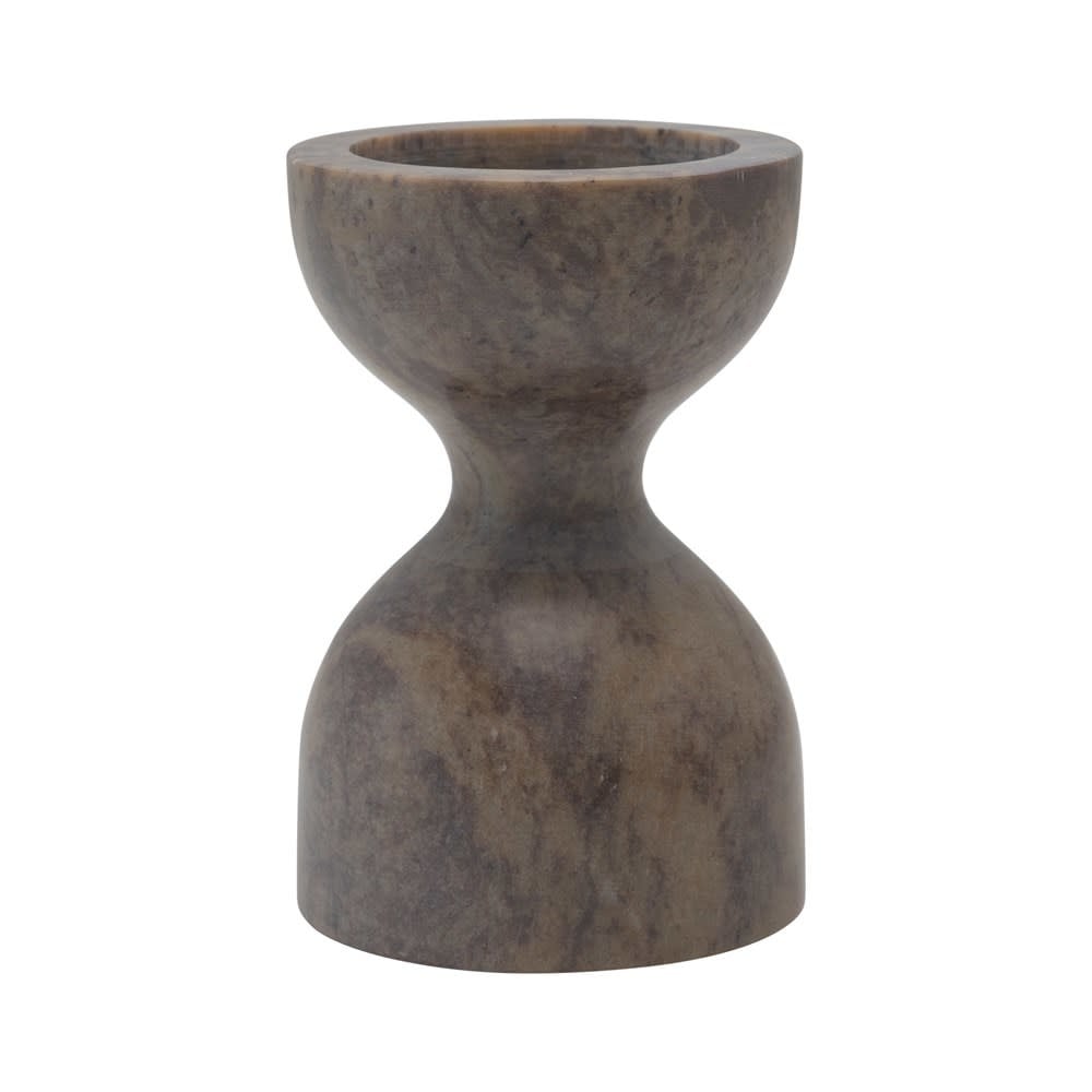 Soapstone Pillar/Taper Holder, Brown (Holds 3" Pillar) — alternate view 3
