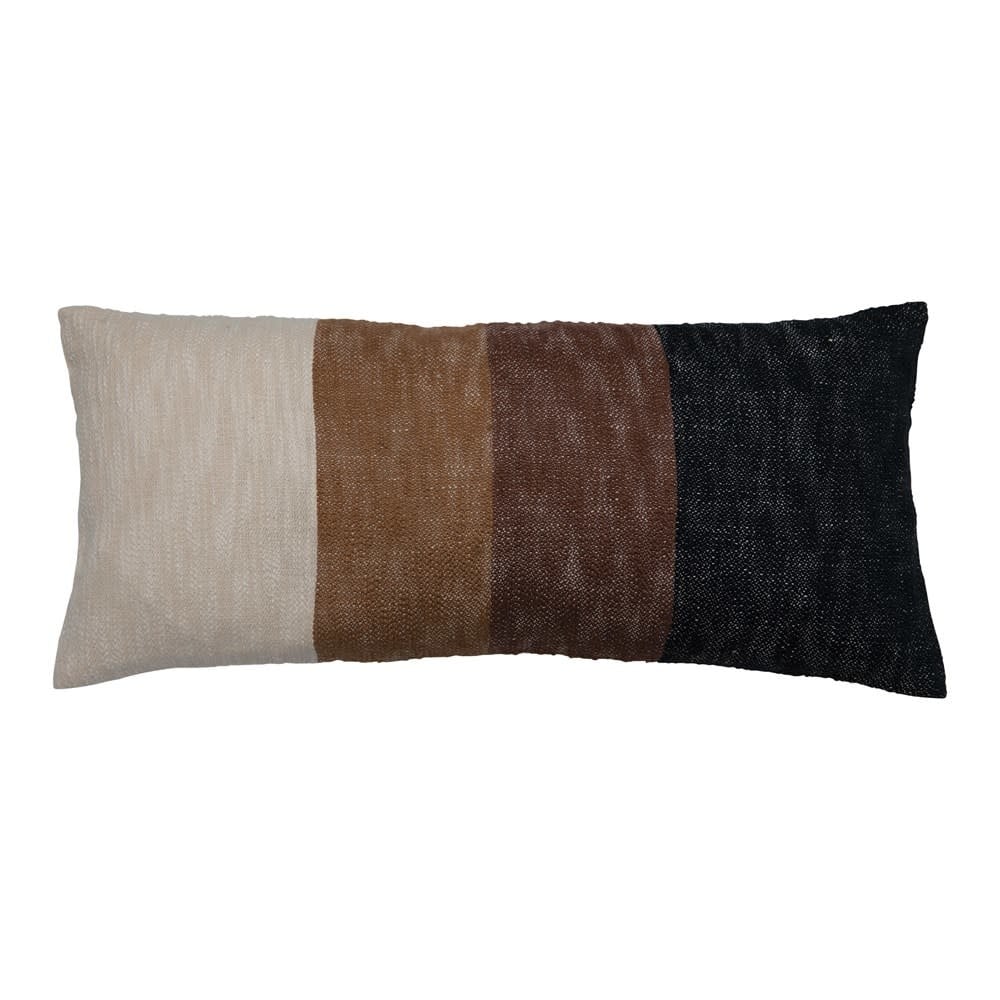 Woven Cotton Slub Lumbar Pillow, Multi Color — alternate view 3