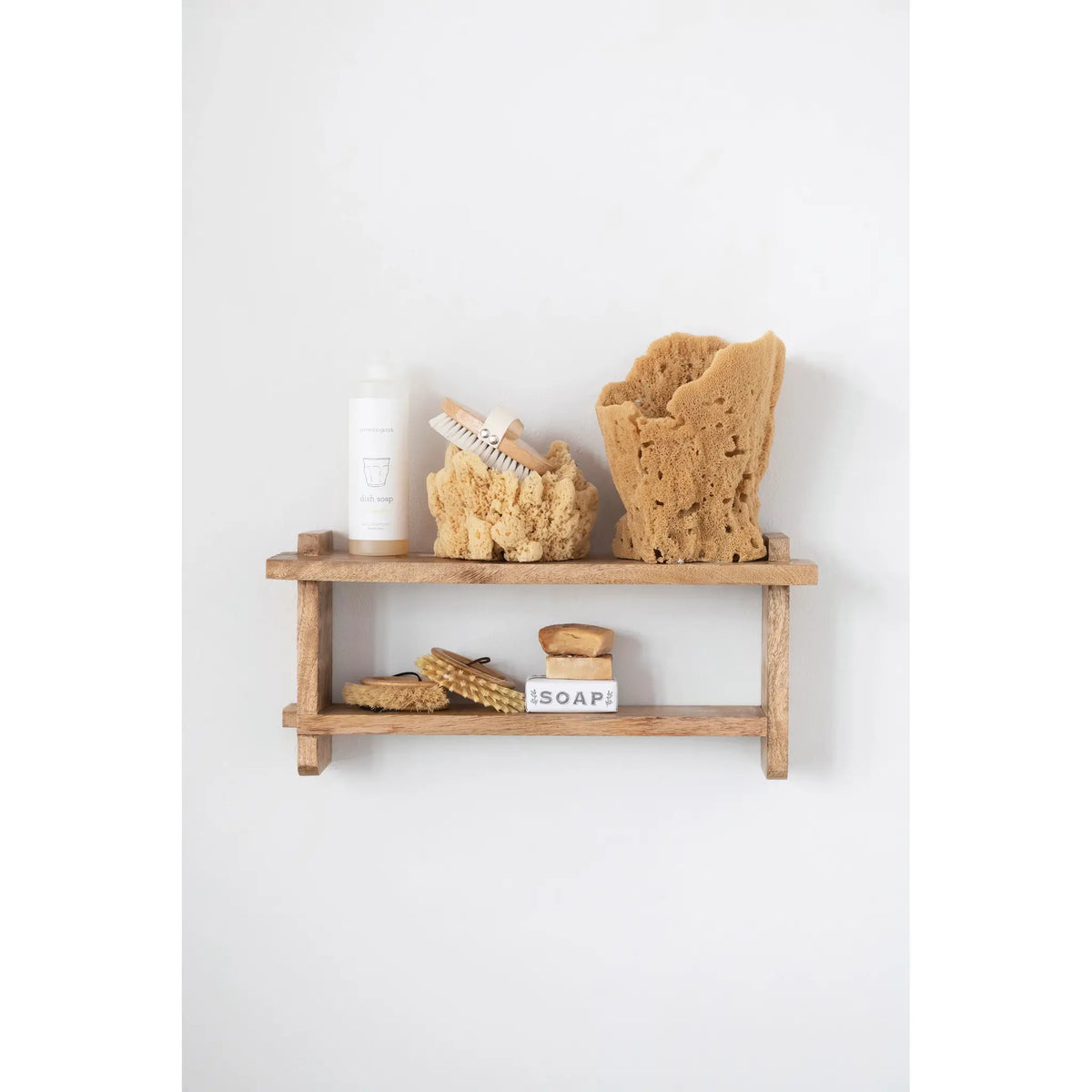 Mango Wood 2-Tier Wall Shelf — alternate view 4