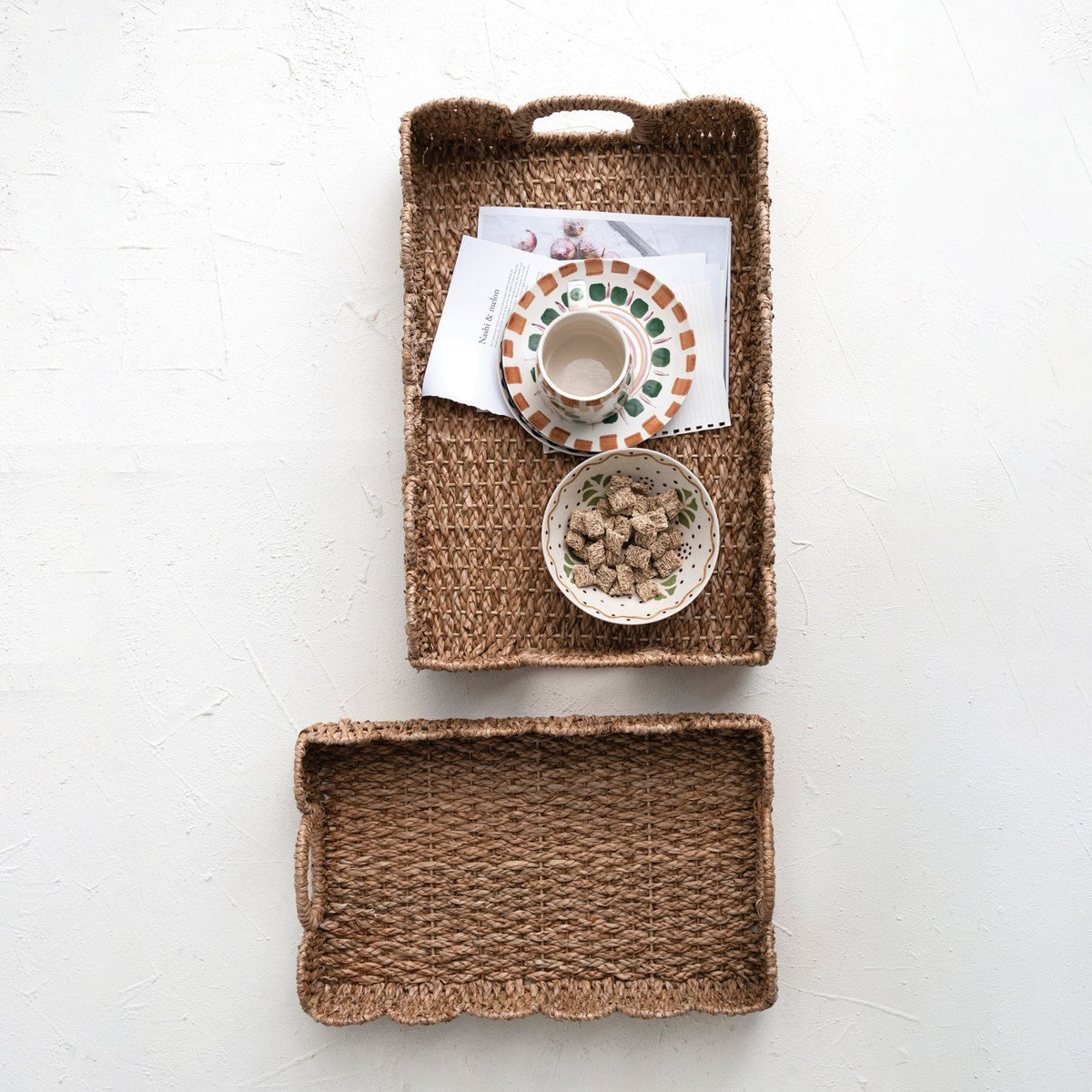 Large Decorative Braided Bankuan Tray — alternate view 2