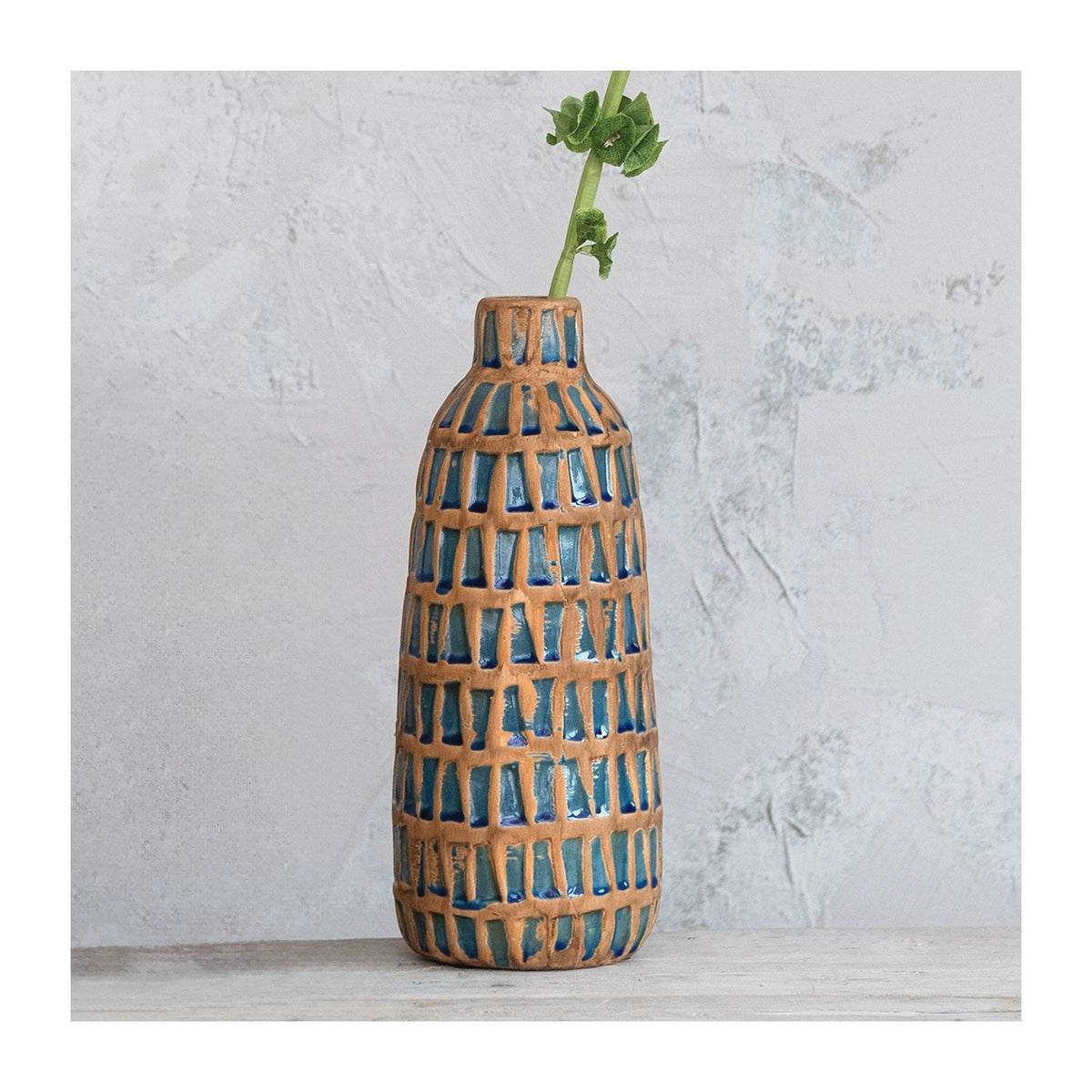 Debossed Terra-cotta Vase — alternate view 3