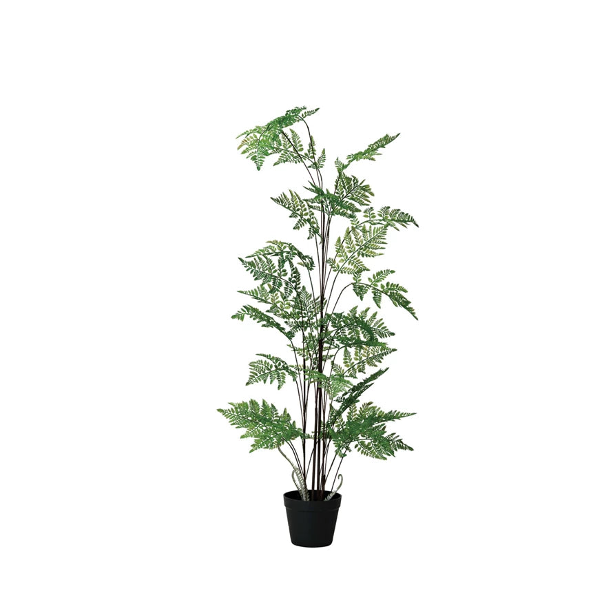 Faux Fern Tree in Plastic Pot — alternate view 2